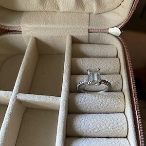Emerald cut 2.01 carat Diamond engagement ring